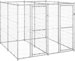 vidaXL - Hondenkennel - 4,84 - m² - gegalvaniseerd - staal