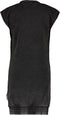 B. Nosy Meisjes Jurk - Sweatjurkje met print - Black denim look - Maat 140
