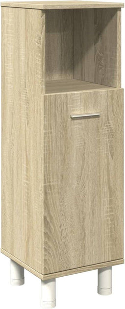 vidaXL - Badkamerkast - 30,5x30x95 - cm - bewerkt - hout - sonoma - eikenkleurig