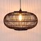 Mica Decorations Onar Hanglamp - H28,5 x Ø51 cm - Bamboe - Zwart