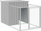 vidaXL - Hondenhok - met - ren - 110x405x110 - cm - staal - lichtgrijs