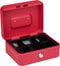 Red & Decker Geldkistje met 2 sleutels - rood - staal - muntbakje - 20 x 16 x 9 cm - inbraakbeveiliging kluisje
