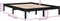 vidaXL - Bedframe - massief - hout - zwart - 180x200 - cm