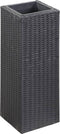 vidaXL - Plantenbak - verhoogd - 30x30x80 - cm - poly - rattan - bruin