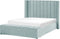 NOYERS - Bed met opbergruimte - Mintgroen - 140 x 200 cm - Fluweel