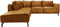 Hoekbank Morgan links - 248x261x88 - Adore 132 Goud - Velours