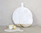 Ronde Marmeren Serveerplank - BWARI - Mangohout & Wit Marmer