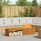 vidaXL - Vuurkorf - met - Houtopslag - 160x45x35 - cm - Weerbestendig - Staal