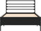 vidaXL - Bedframe - bewerkt - hout - en - metaal - zwart - 100x200 - cm