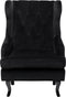ALTA - Chesterfield fauteuil - Zwart - Fluweel