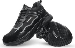 Shraks Moda - Veiligheidsschoenen - Stalen neus - Ademend en licht design - Zwart - Maat 47
