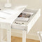 SoBuy FWT43-W - Bureau - Compact 60x40cm met Lade & Zijhaken - Wit