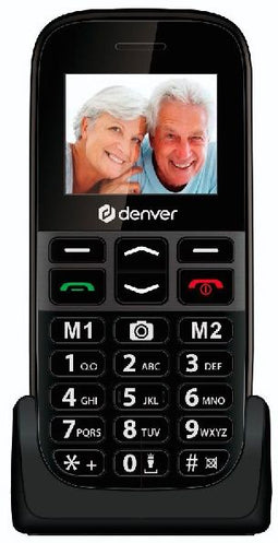 Denver BAS-18600L - Senioren mobiele telefoon met 4G - SOS-knop - Zwart