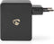 Nedis WCHAU481ABK - USB-wandlader - 4 poorten 2,4 A zwart