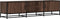vidaXL - Tv-meubel - 160x35x41 - cm - bewerkt - hout - metaal - bruin - eikenkleur