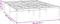 vidaXL - Bedframe - metaal - wit - 150x200 - cm