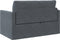 vidaXL - Zetelbed - 2-in-1 - Donkergrijs - 124x204x61 - cm - Velvet