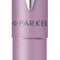 Parker Vector XL vulpen | metallic lila lak op messing met chroom detail | medium penpunt met blauwe inkt navulling