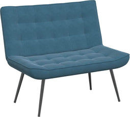 vidaXL - Bankje - 110x74x84 - cm - fluweel - blauw