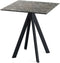 Infinity Terrastafel Zwart Frame + Galaxy Marble HPL 70x70 cm - Essentials 120011577