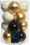 Kerstballen glas d8 cm wolwit 16st kerst