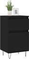 vidaXL - Dressoir - 40x35x70 - cm - bewerkt - hout - zwart
