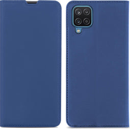 iMoshion Hoesje Geschikt voor Samsung Galaxy A12 Hoesje Met Pasjeshouder - iMoshion Slim Folio Bookcase - Donkerblauw