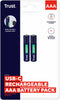 Trust 25585 - Oplaadbare AAA-batterijen - USB-C - Groen (2 stuks)