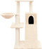 vidaXL - Kattenmeubel - met - sisal - krabpalen - 82 - cm - crèmekleurig