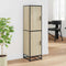 vidaXL - Hoge - kast - 35,5x35x139 - cm - bewerkt - hout - en - metaal - sonoma - eiken