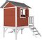 AXI Beach Lodge XL Speelhuis in Rood - Met Verdieping en Witte Glijbaan - Speelhuisje voor de tuin / buiten - FSC hout - Speeltoestel voor kinderen