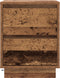 vidaXL - Nachttafels - met - LED-verlichting - 2 - stuks - Oud - Hout - 39x34,5x50 - cm