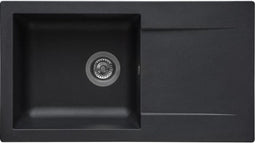 STRADOUR Gootsteen gebouwd in EINNA, SMC ZWART STRO - 06, 1 kom, maat 78 * 43,5 cm, handmatig legen