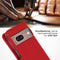 Selencia Google Pixel 7 - Bookcase Echt Leer - 3 Pasjeshouders - Rood