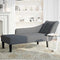 vidaXL - Chaise - longue - met - rechterarmleuning - fluweel - donkergrijs