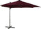 vidaXL - Zweefparasol - met - paal - en - LED-verlichting - 300 - cm - bordeauxrood