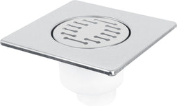 Differnz Basic - Doucheput - Onderaansluiting - 15 x 15 cm - Mat chroom