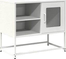 vidaXL - Tv-meubel - 68x39x60,5 - cm - staal - wit