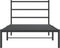 vidaXL - Bedframe - met - hoofdbord - metaal - zwart - 100x190 - cm