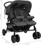 vidaXL - Tweelingkinderwagen - staal - donkergrijs