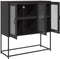 vidaXL - Dressoir - 100,5x39x107 - cm - koudgewalst - staal - zwart