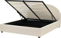 VAUCLUSE - Bed met opbergruimte - Beige - 160x200 cm - Polyester