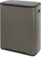 Brabantia Bo Touch Bin - Prullenbak - 2 x 30 liter - Afvalscheiding - Platinum (2 stuks)