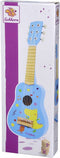 Eichhorn - Holzgitarre - 54 cm - Blau met dino en muzieknoten