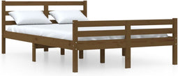 vidaXL - Bedframe - massief - hout - honingbruin - 120x190 - cm