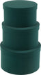 J-Line doos Rond Plat - fluweel/papier - groen - 3 stuks