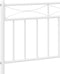 vidaXL - Bedframe - met - hoofdbord - metaal - wit - 160x200 - cm