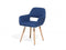 BELIANI CHICAGO - Eetkamerstoel - Retro stijl - Marineblauw (2 stuks)