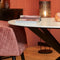 Eetkamertafel rond - Eetkamertafel Lynn - Eettafel wit marmer 150 cm