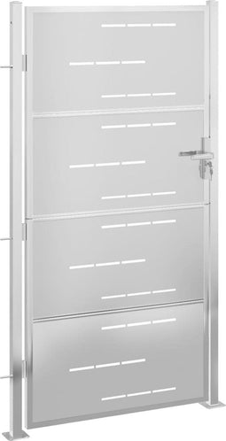 vidaXL - Tuinpoort - 100x200 - cm - roestvrij - staal